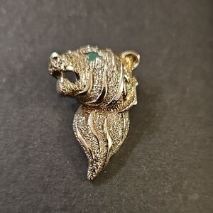 Silver Lion Head Pendant